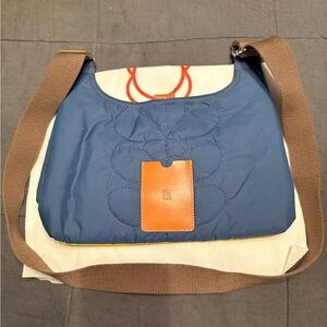 Orla Kiely Blue and Brown Crossbody Bag